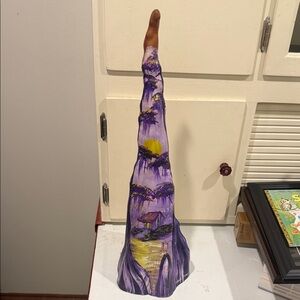 Hand-Painted Purple Decorative Cypress Knee